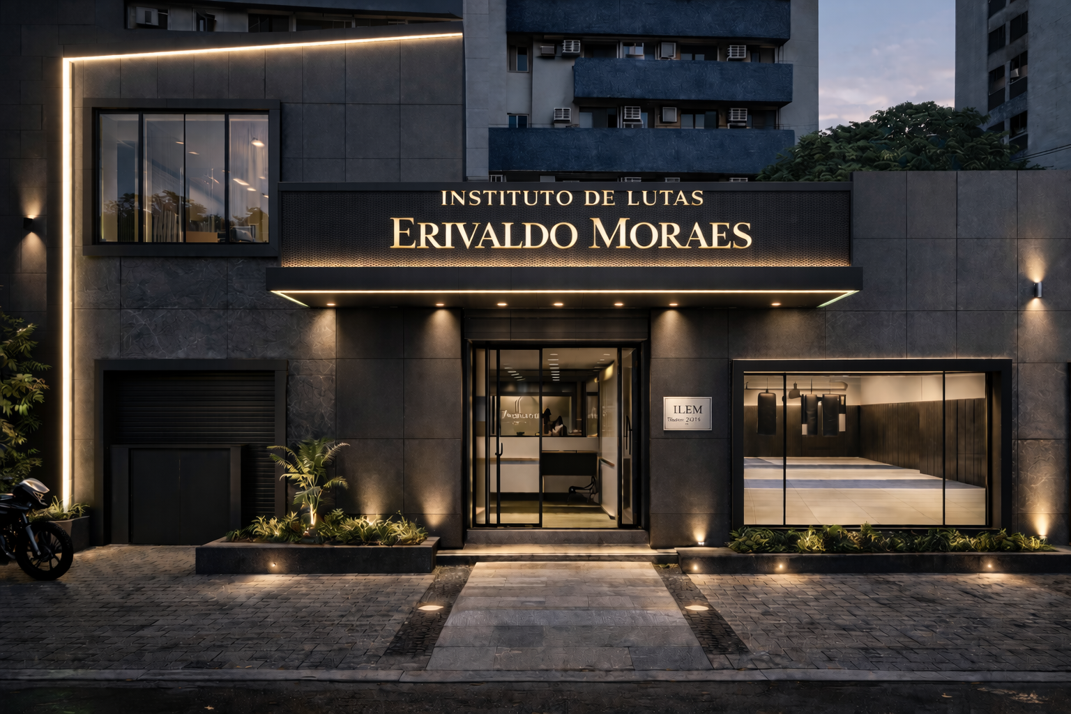 Fachada do Instituto de Lutas Erivaldo Moraes nos Aflitos